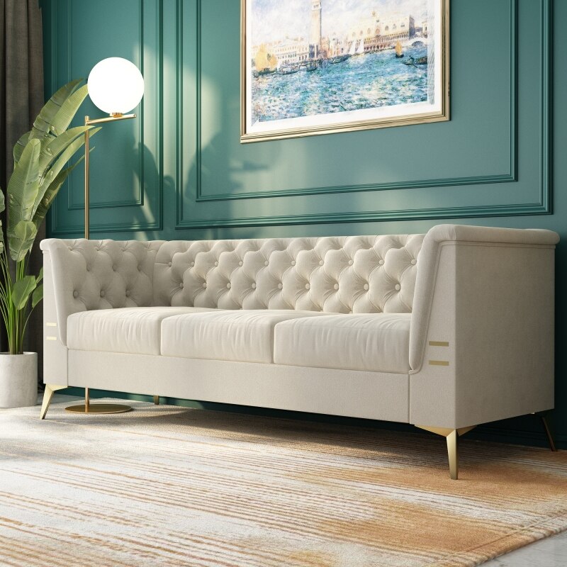 flared arm sofa