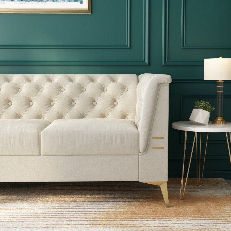 flared arm sofa