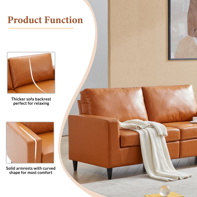 leather couch sofa