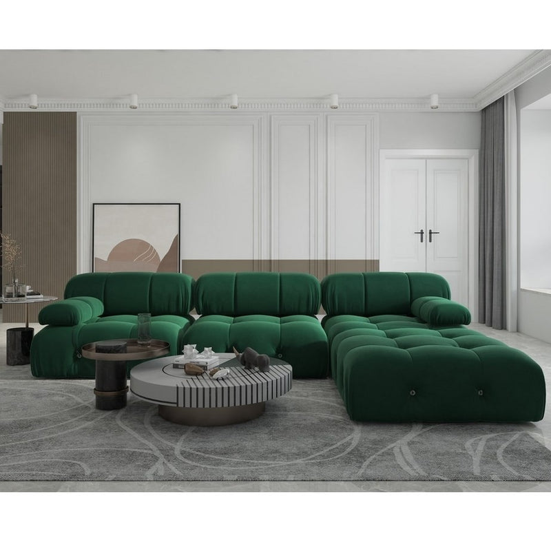 velvet l shaped sofa